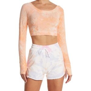 ARX LAB Tie Dye Ribbed Knit Crop Top